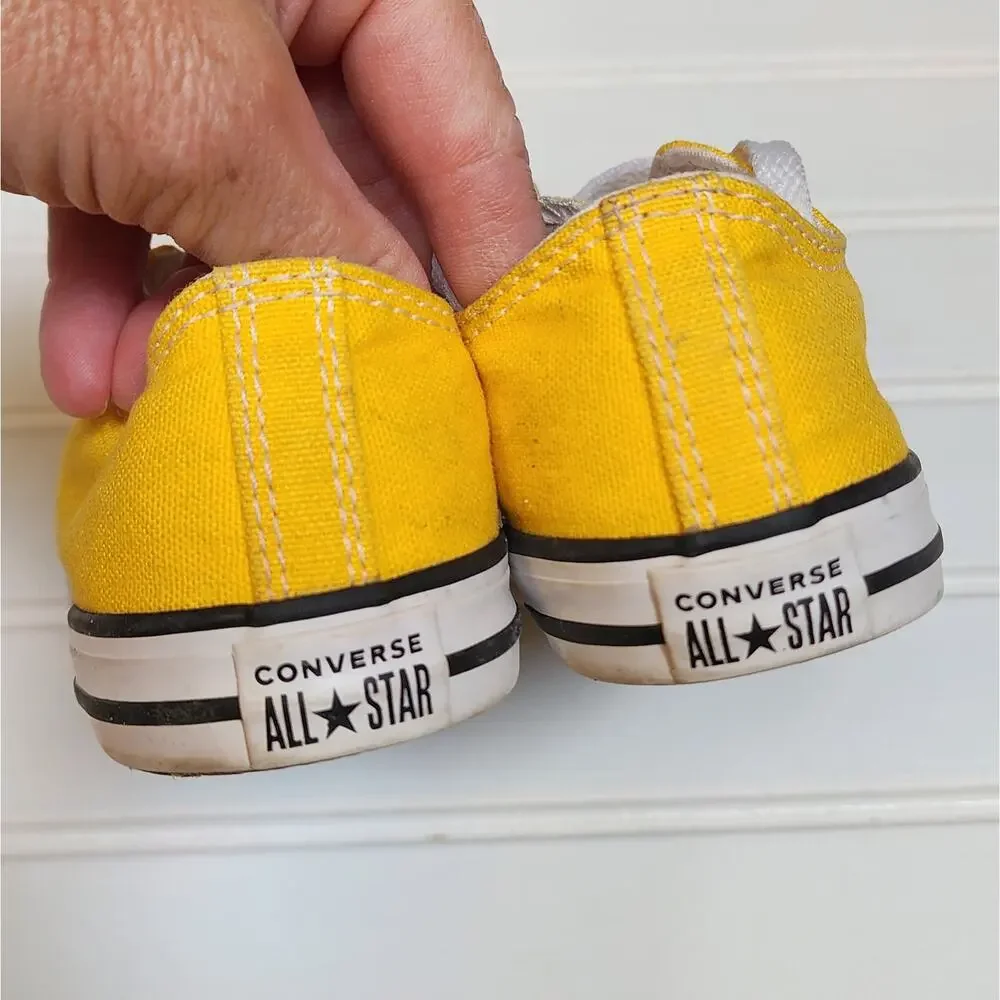 Converse Kids Chuck Taylor All Star Low Sneakers Size 9 Yellow